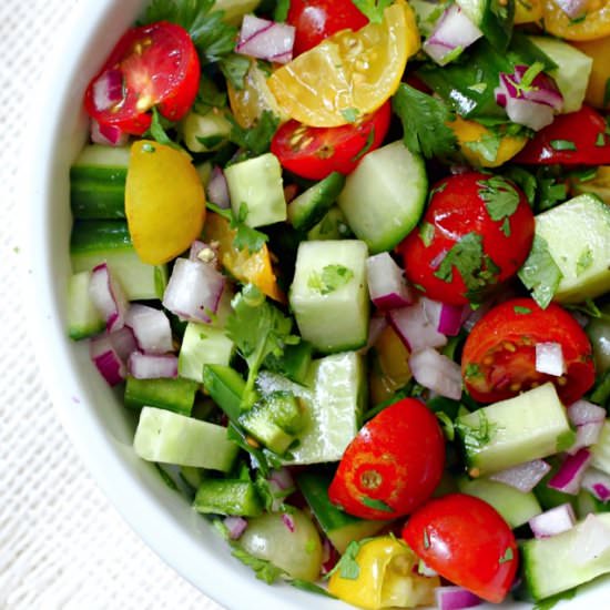 Spicy Israeli Salad - Recipe photo by WhatJewWannaEat
