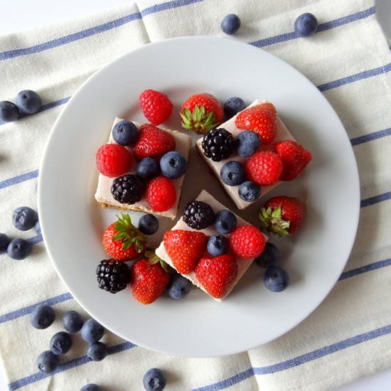 Very Berry Cheesecake Squares - Recipe photo by PutOnYourCakePants