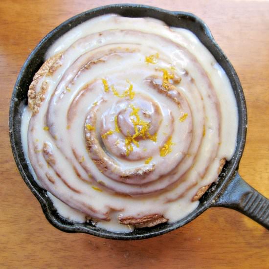 Orange Spiced Skillet Cinnamon Rolls - Recipe photo by rise and shine
