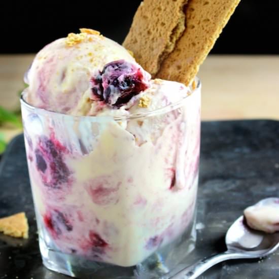 Cherry Cheesecake Ice Cream - Recipe photo by Confectionalism