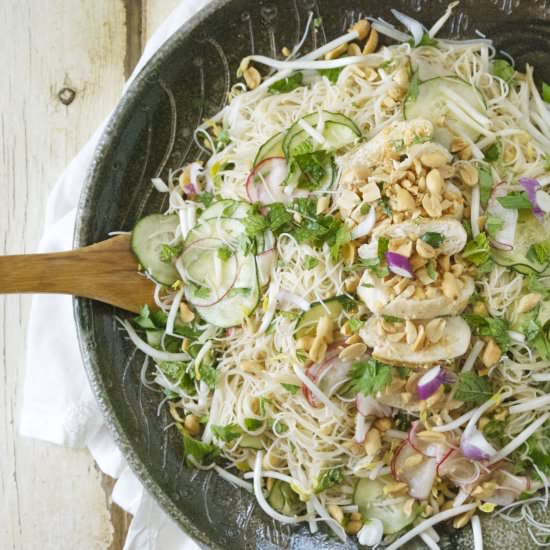 Healthy Brown Rice Noodle Salad - Recipe photo by RelishingIt