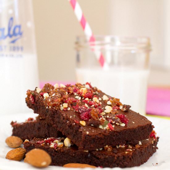 Homemade Almond Milk and Brownies - Recipe photo by bespoke-bride