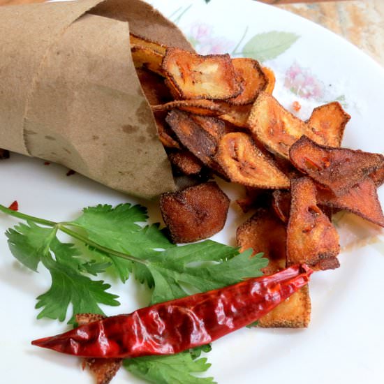 Homemade Plantain Chips - Recipe photo by dharmakarmaarts