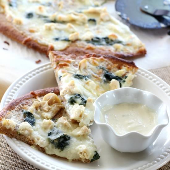 Chicken Alfredo Pizza - Recipe photo by thebelleofthekitchen