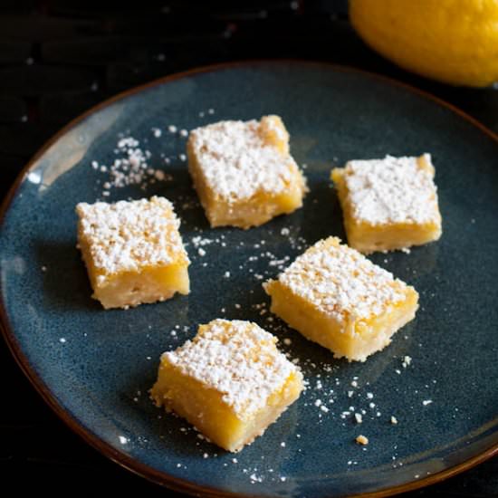 Meyer Lemon Bars - Recipe photo by What A Girl Eats