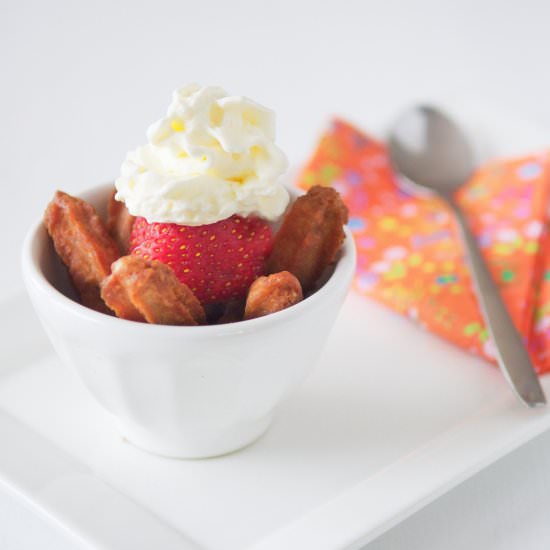 Churros and Strawberries - Recipe photo by Andrea Janssen