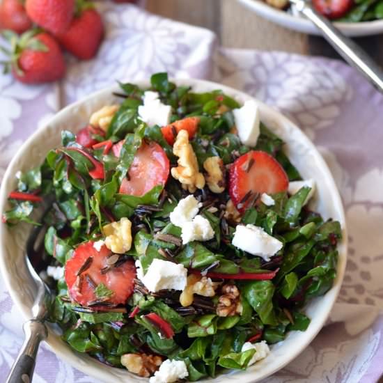 Strawberry and Swiss Chard Salad - Recipe photo by coffeeandquinoa