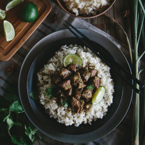 Slow Cooker Thai Beef Curry - Recipe photo by foolproofliving.com