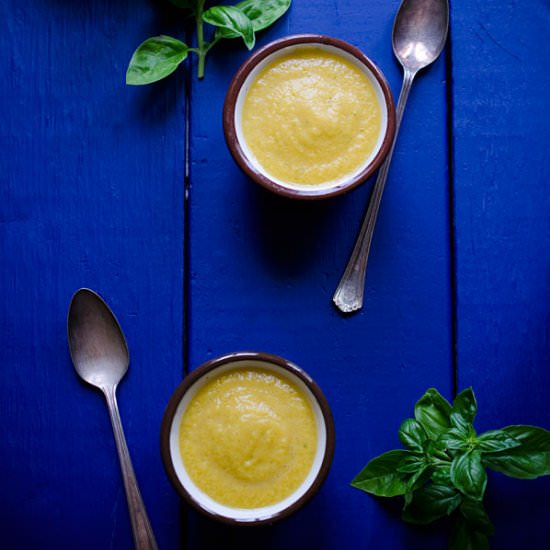 Cantaloupe Gazpacho - Recipe photo by Savory Simple