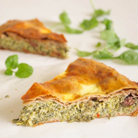 Greek Zucchini-Spinach Pie - Recipe photo by deliciousfromscratch