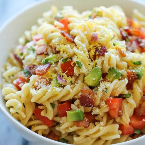 Bacon Avocado Pasta - Recipe photo by damndelicious