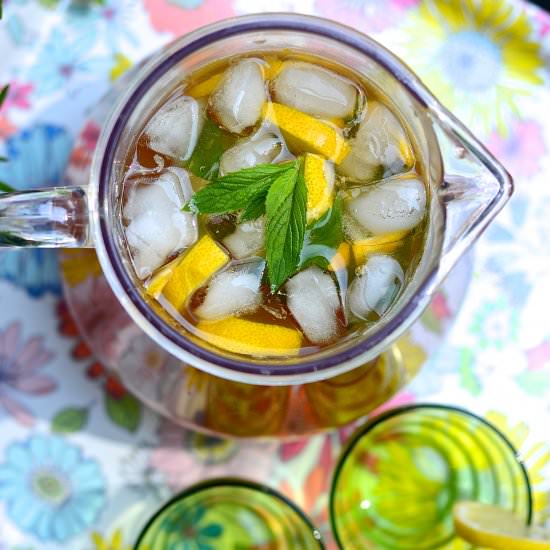 Lemon iced tea - Recipe photo by Catherine Cuisine