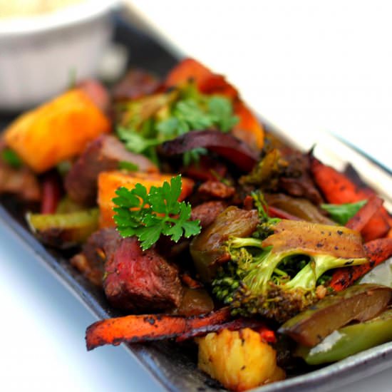 Hawiian Steak & Veggies - Recipe photo by nibblesbynic
