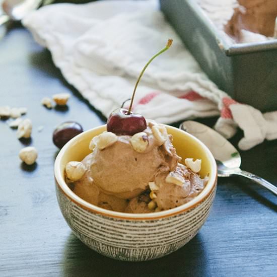 Chocolate Cherry Hazelnut Ice Cream - Recipe photo by SoLetsHangOut
