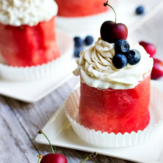 No Bake Watermelon "Cupcakes" - Recipe photo by carolinagirlcooks