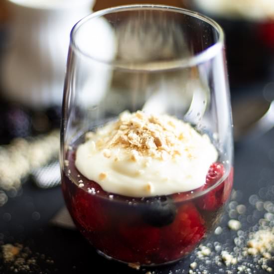 Berry Jelly with Vanilla Custard - Recipe photo by Adore Foods
