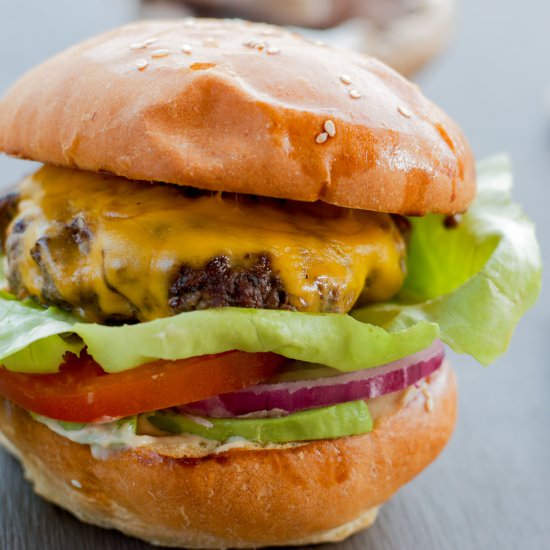 Grilled Cheeseburger - Recipe photo by Delights of Culinaria
