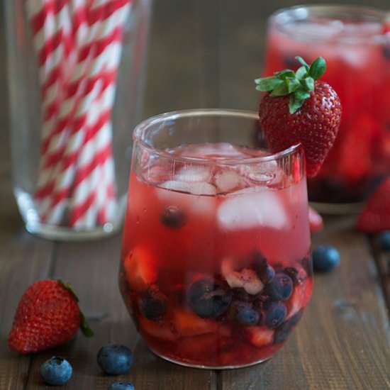 Red, White and Blue Cocktail - Recipe photo by thealmondeater