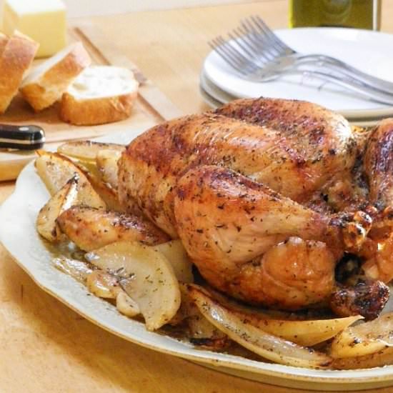 Drunken Chicken and Potatoes - Recipe photo by webicurean