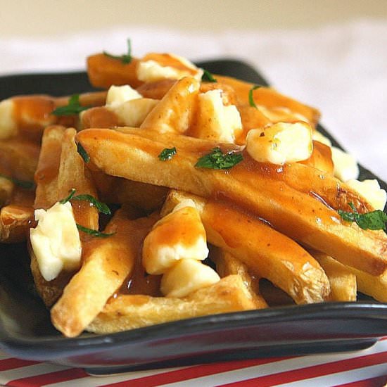 Poutine with Mushroom Gravy - Recipe photo by thetastybite