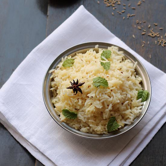 Jeera Rice Recipe (cumin rice) - Recipe photo by Flavors of Mumbai