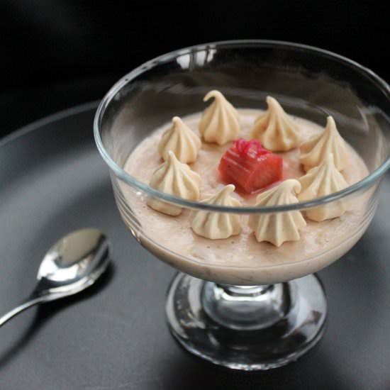 Rhubarb Posset & Jasmine Meringue - Recipe photo by A Recipe For Gluttony
