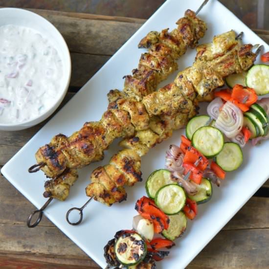 Indian Inspired Chicken Skewers - Recipe photo by culinarymamas