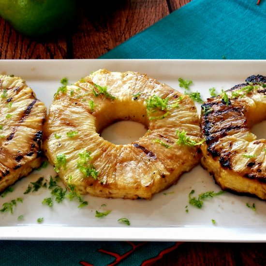 Grilled Pineapple with Lime Zest - Recipe photo by simply sated
