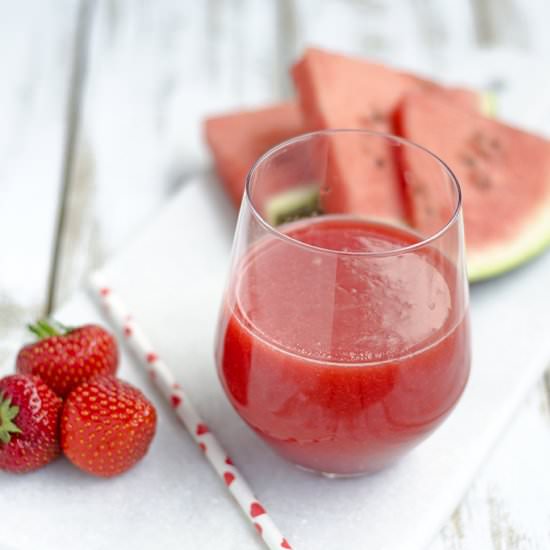 Watermelon and strawberry juice - Recipe photo by houseoftreats.org