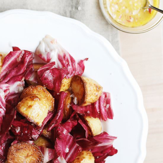 Roasted Potato & Radicchio Salad - Recipe photo by FigandHoney