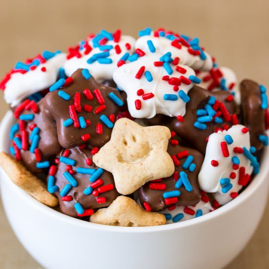 Patriotic S'mores Cookies - Recipe photo by bakelovegive