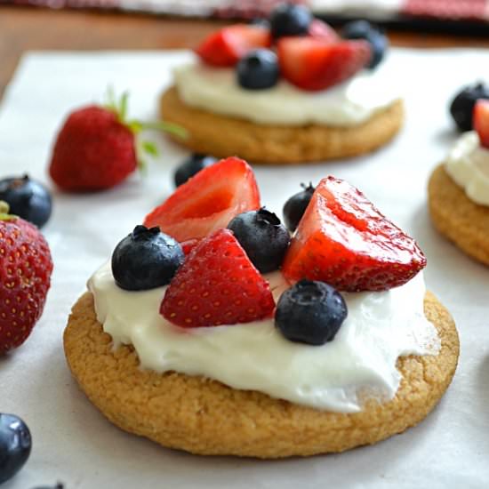 Red, White and Blue Mini Pizzas - Recipe photo by WholeAndHeavenlyOven