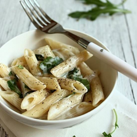 Penne Rucola e Stracchino - Recipe photo by momi