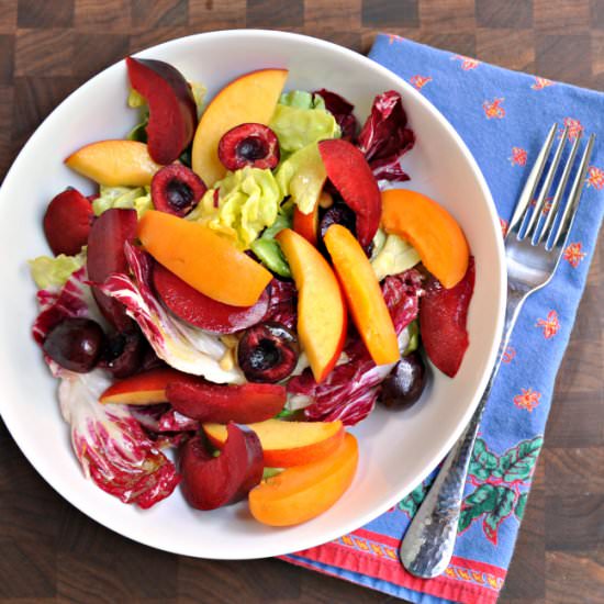 Stone Fruit Radicchio & Pine Nut - Recipe photo by PinchandSwirl