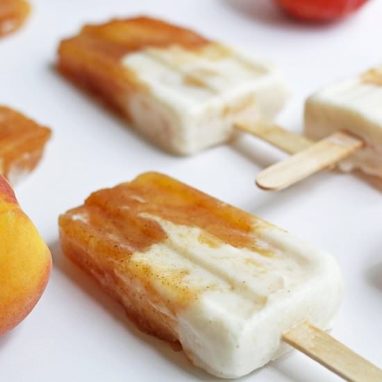 Peaches and Cream Popsicles - Recipe photo by grandbabycakes