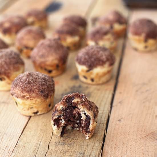 Chocolate Chip Doughnut Muffins - Recipe photo by picsandpastries