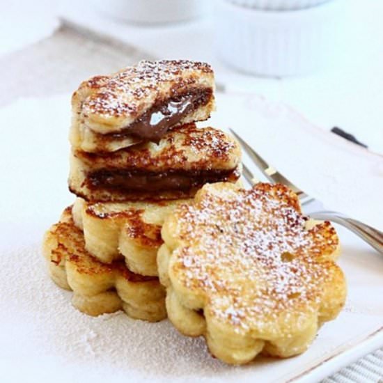 Flowers with Nutella - Recipe photo by momi