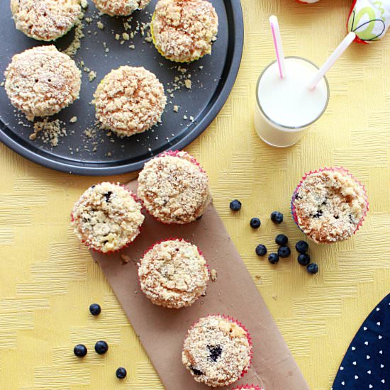 Eggless Lemony Blueberry Muffins - Recipe photo by Priyanka Verma