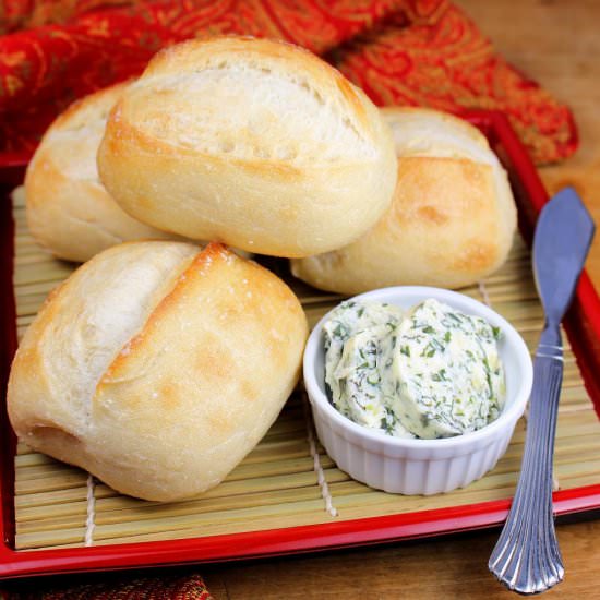Making and Using Fresh Herb Butter - Recipe photo by PalatablePastime