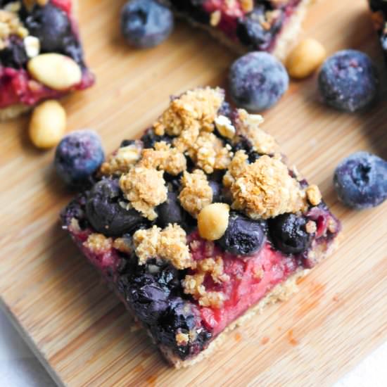 Skinny Berry Crumble Bars - Recipe photo by britalarson