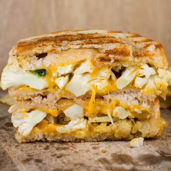 Cauliflower Jalapeno Grilled Cheese - Recipe photo by pamelaz
