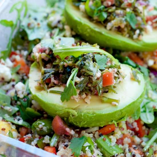 Tabbouleh Salad-Stuffed Avocados - Recipe photo by SheKnows Food Editor