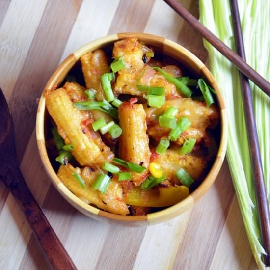 Baby corn manchurian - Recipe photo by Harini123