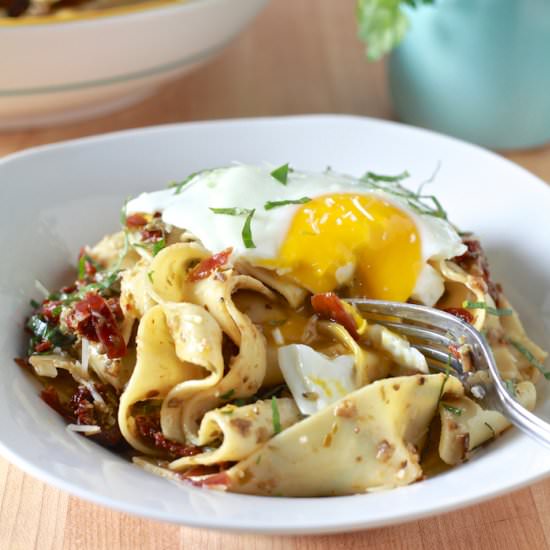 Pappardelle with Black Olive - Recipe photo by meseidy