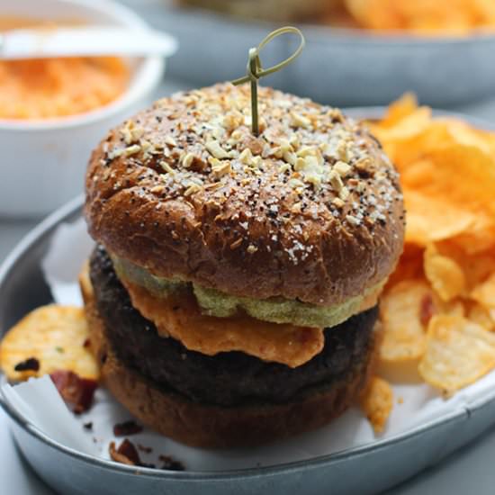 Pimento Cheese Burger - Recipe photo by cookingforkeeps
