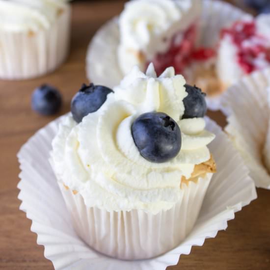 Stuffed Angel Food Cupcakes - Recipe photo by SugarSpunRun