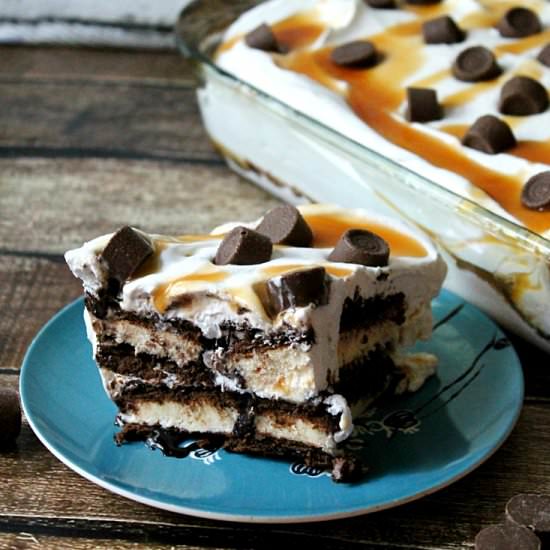 Caramel Ice Cream Sandwich Cake - Recipe photo by Lifewiththecrustcutoff