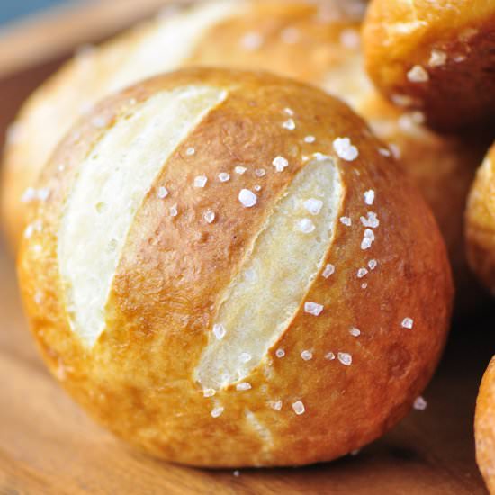 Soft Pretzel Rolls - Recipe photo by thevegetarianginger