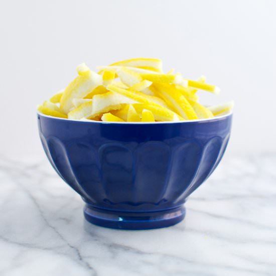 DIY Candied Lemon Peel/Lemon Syrup - Recipe photo by ACleanBake