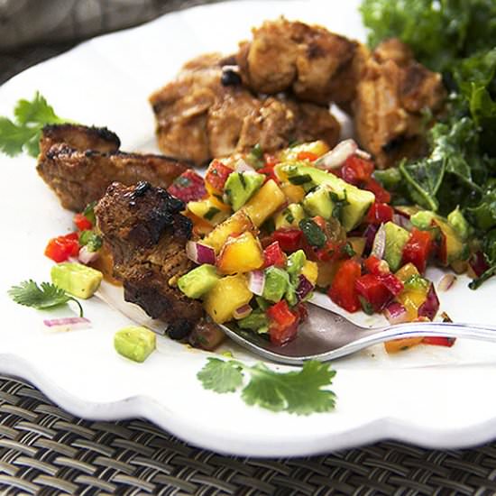 Grilled Chicken – Nectarine Salsa - Recipe photo by panning the globe